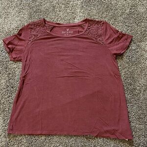 American Eagle Outfitters Soft & Sexy Maroon Tee